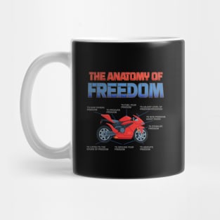 Motorcycle Gift, The Anatomy Of Freedom Shirt, Biker Lover Gift, Gift For Biker, Motor Cross, Motorcycle Anatomy Mug